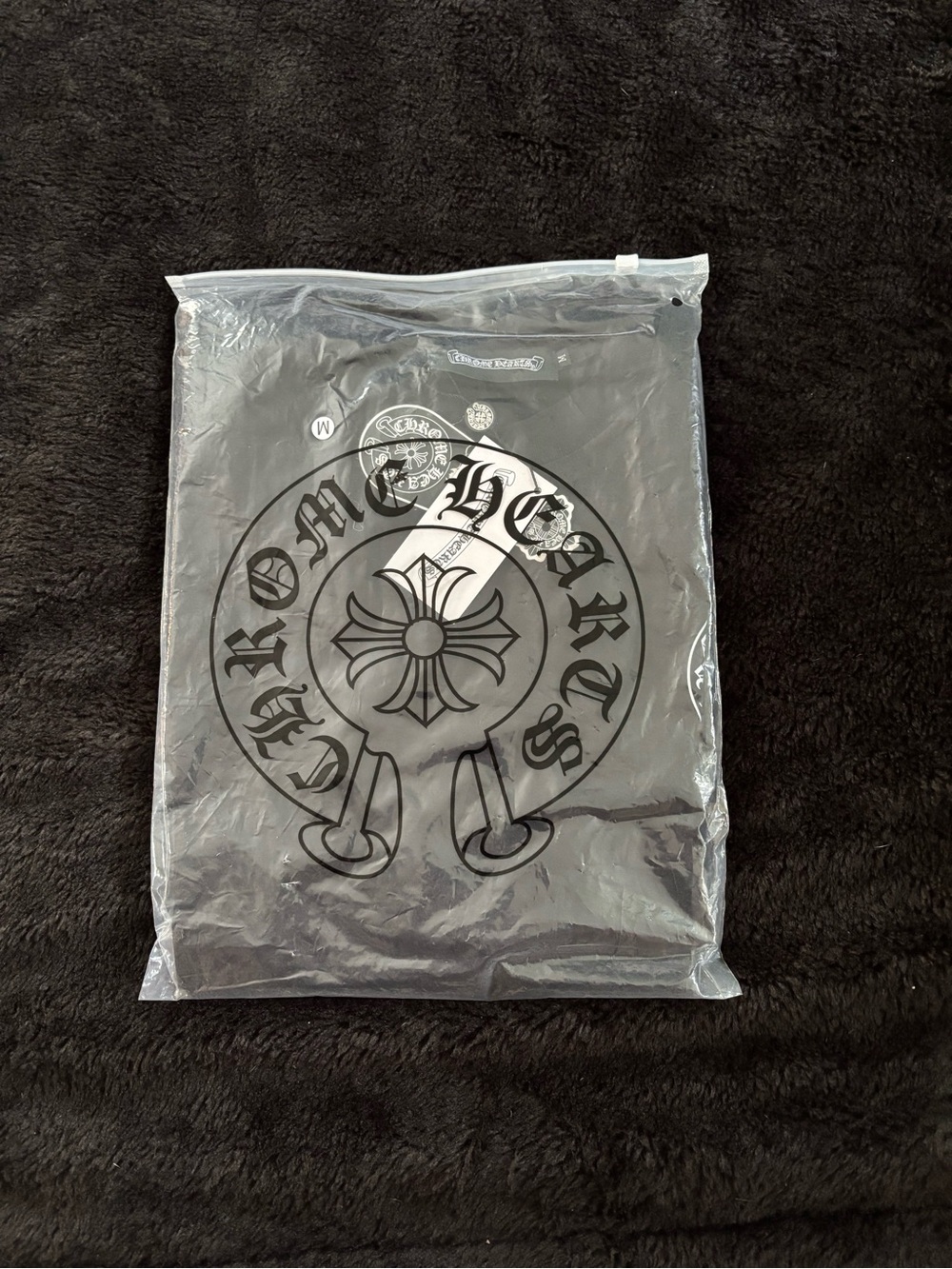 Chrome Hearts Black Short Sleeve Tee with White Logo